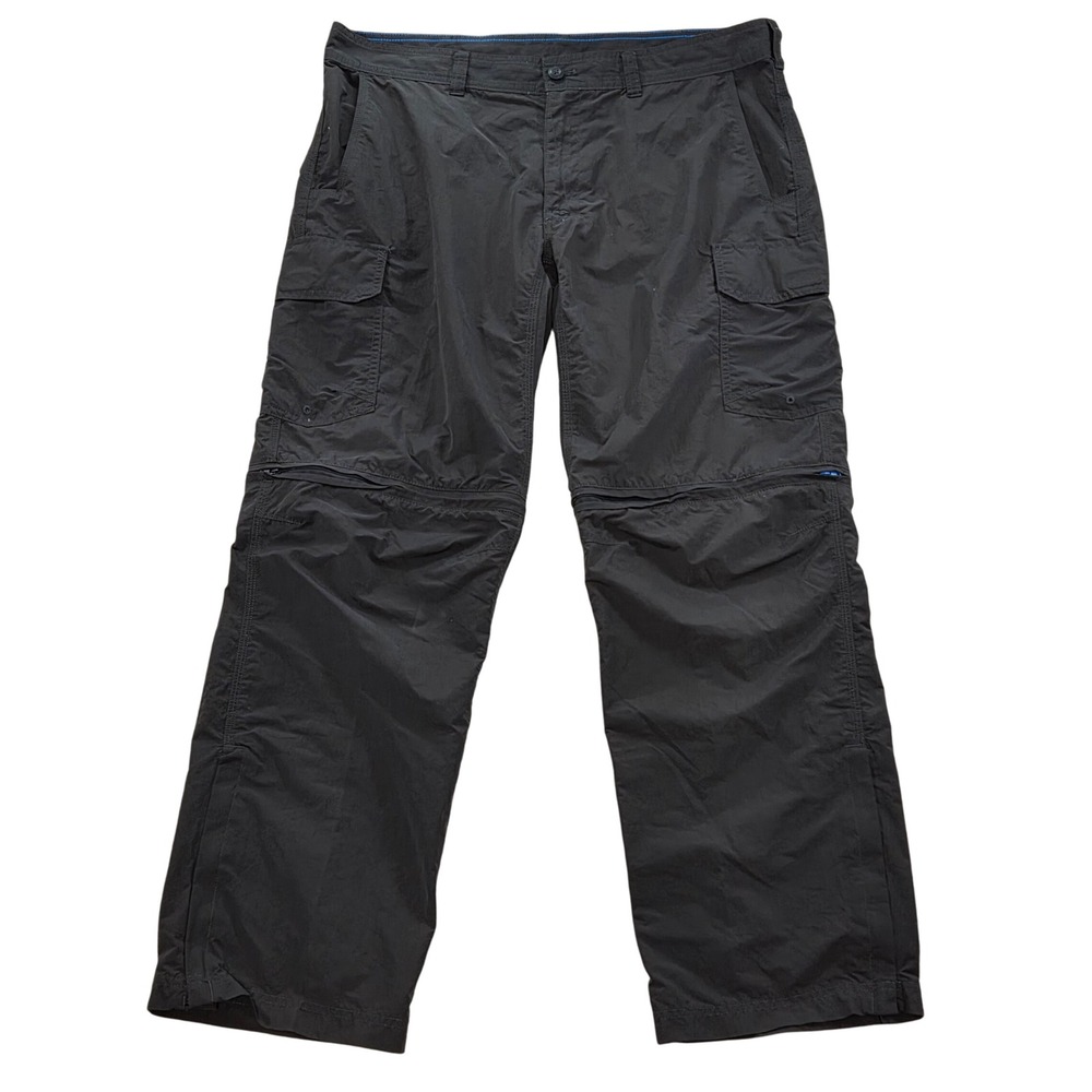 Eddie Bauer First Ascent Convertible Pants Zip Off Shorts Gray Mens 38x32‎